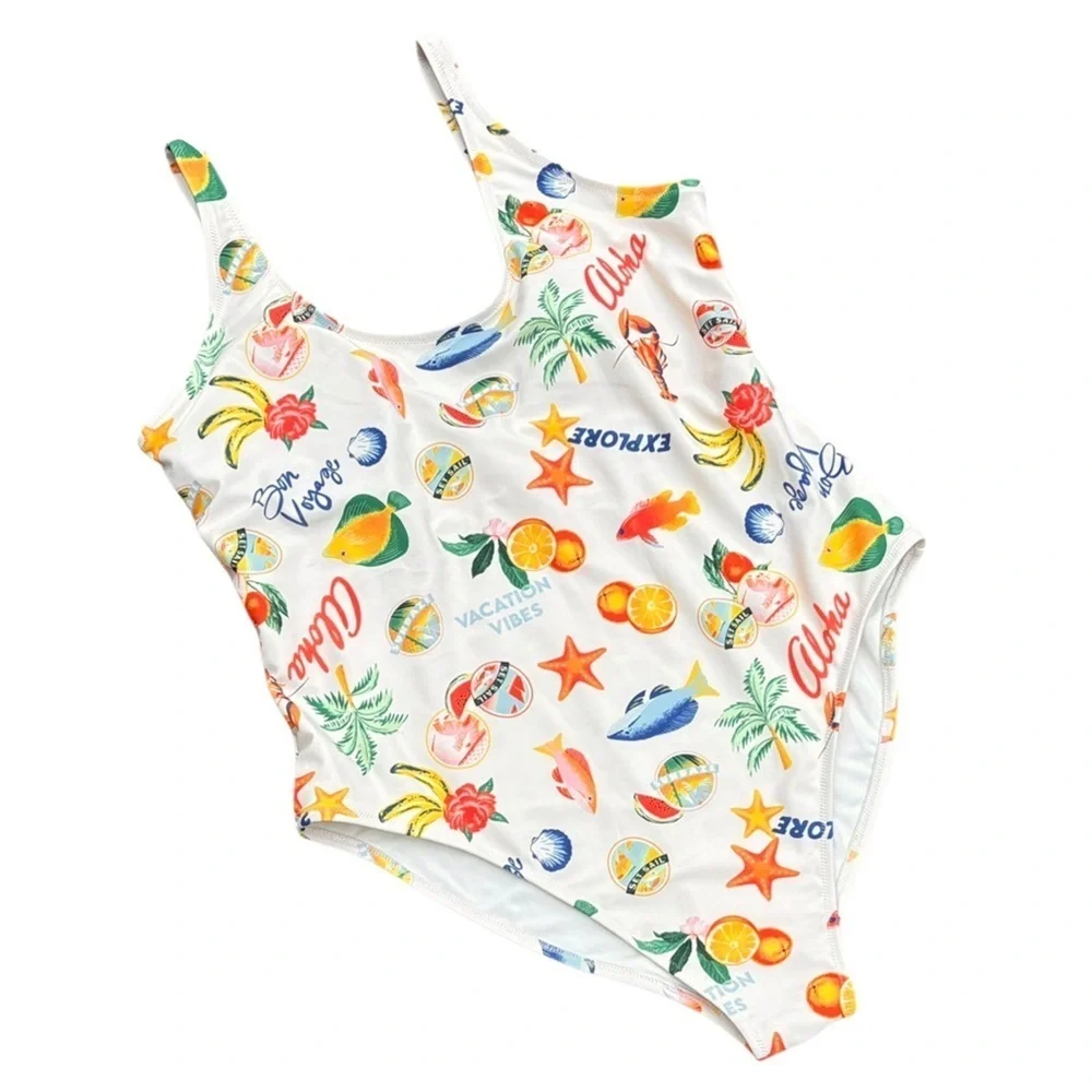 NWOT Old Navy Vacation Graphics One Piece Swimsuit Size 2X